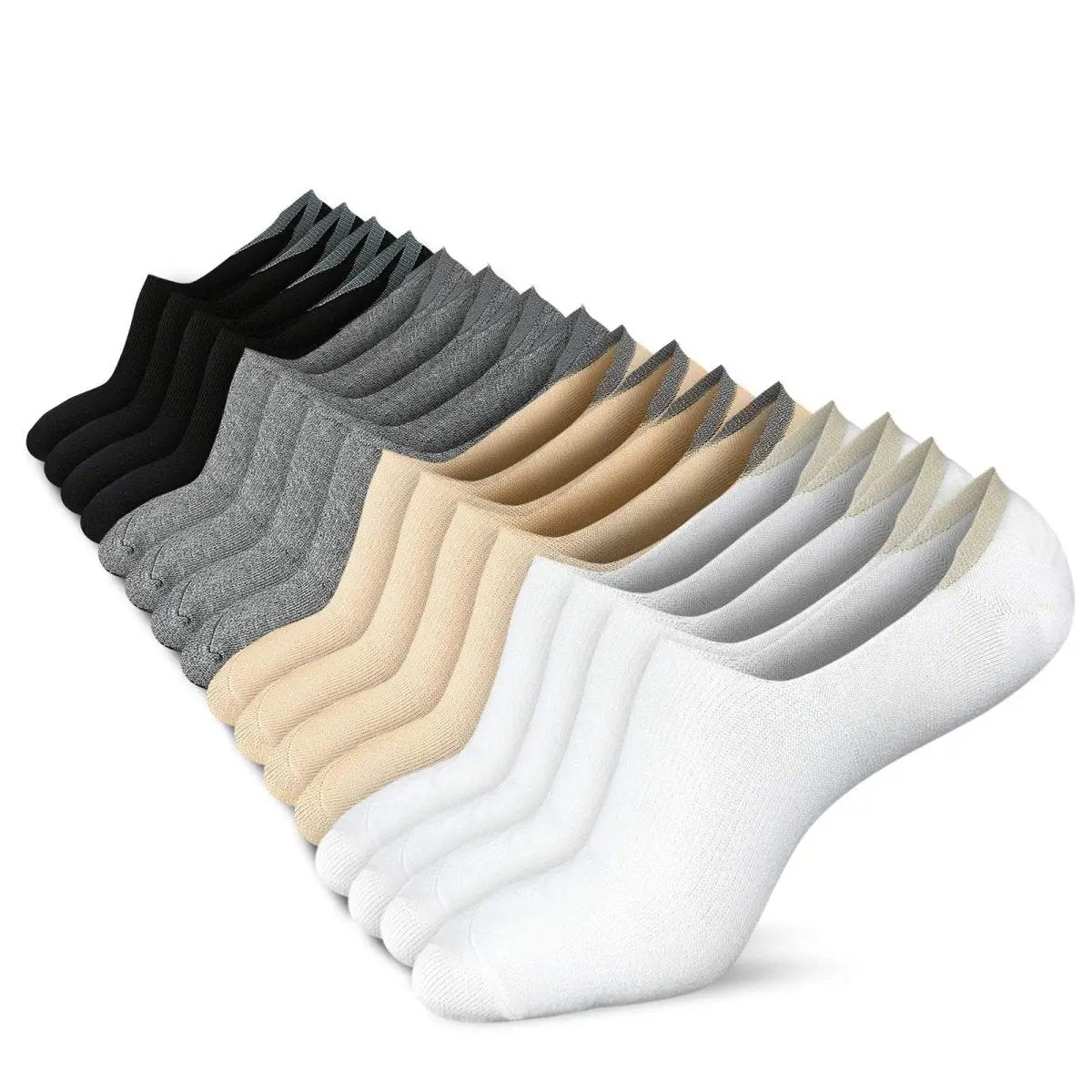 wernies No Show Socks Women Low Socks Non Slip Flat Boat Line 4/8 Pairs - Love Salve